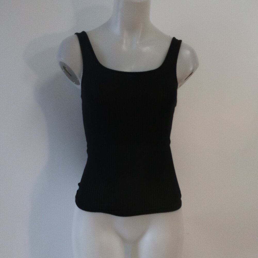 ALO Yoga Black Ribbed Slim Tank